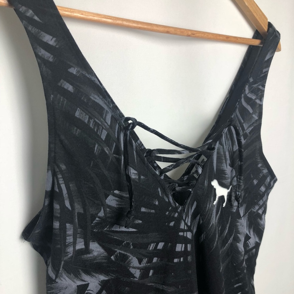 PINK Lace Up Tank NWT - Picture 2 of 3